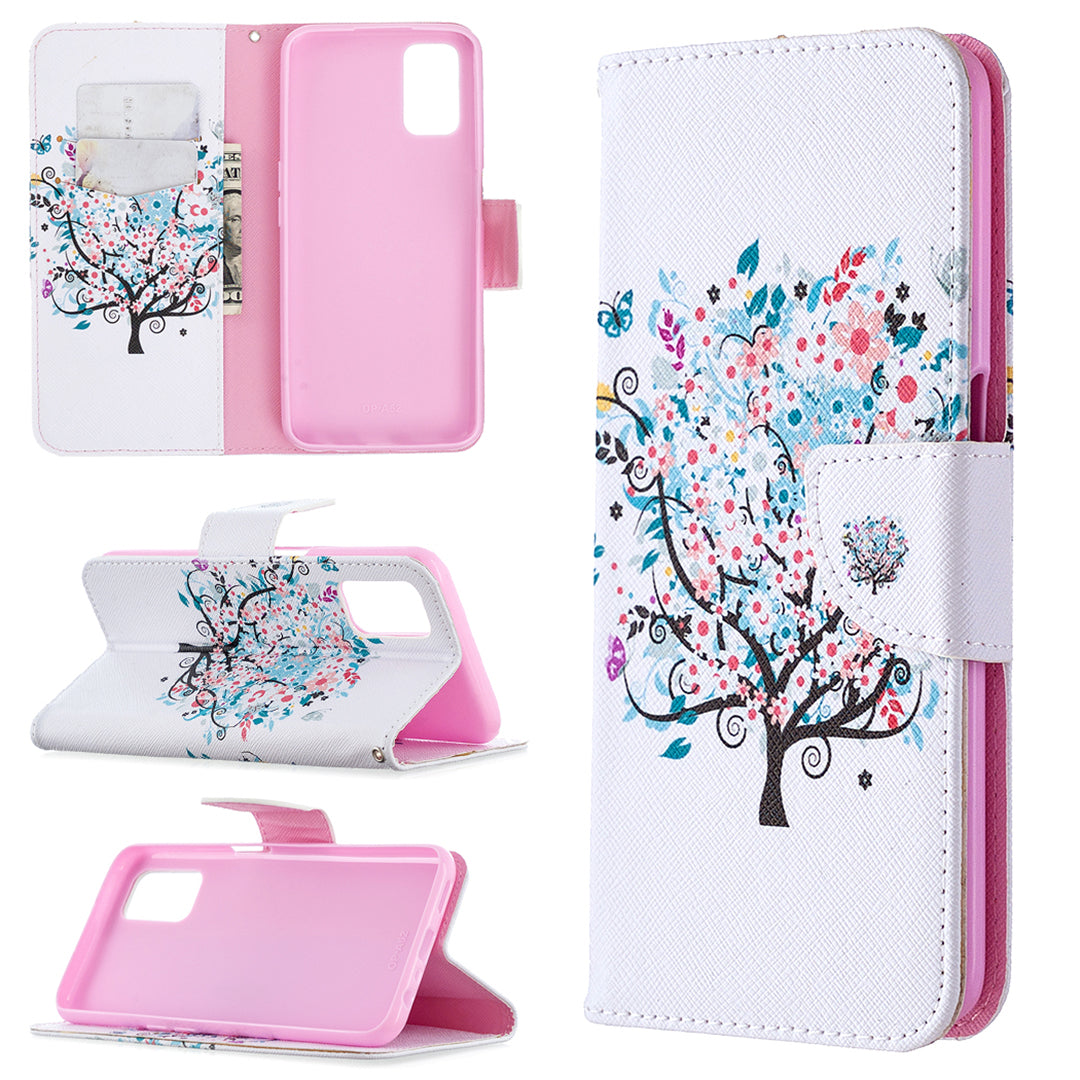 Pattern Printing Leather Wallet Case for OPPO A72/A52/A92