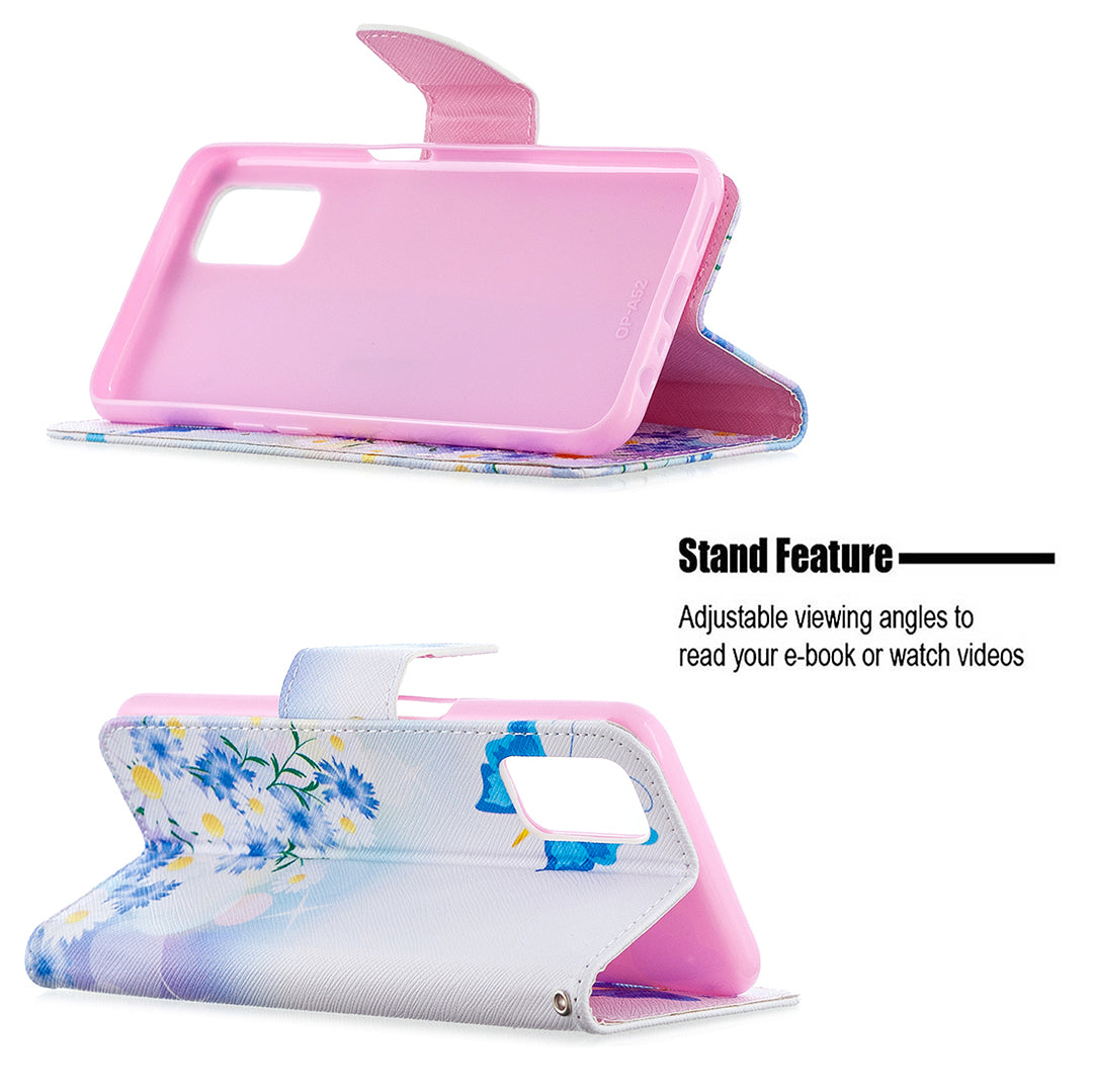 Pattern Printing Leather Wallet Case for OPPO A72/A52/A92
