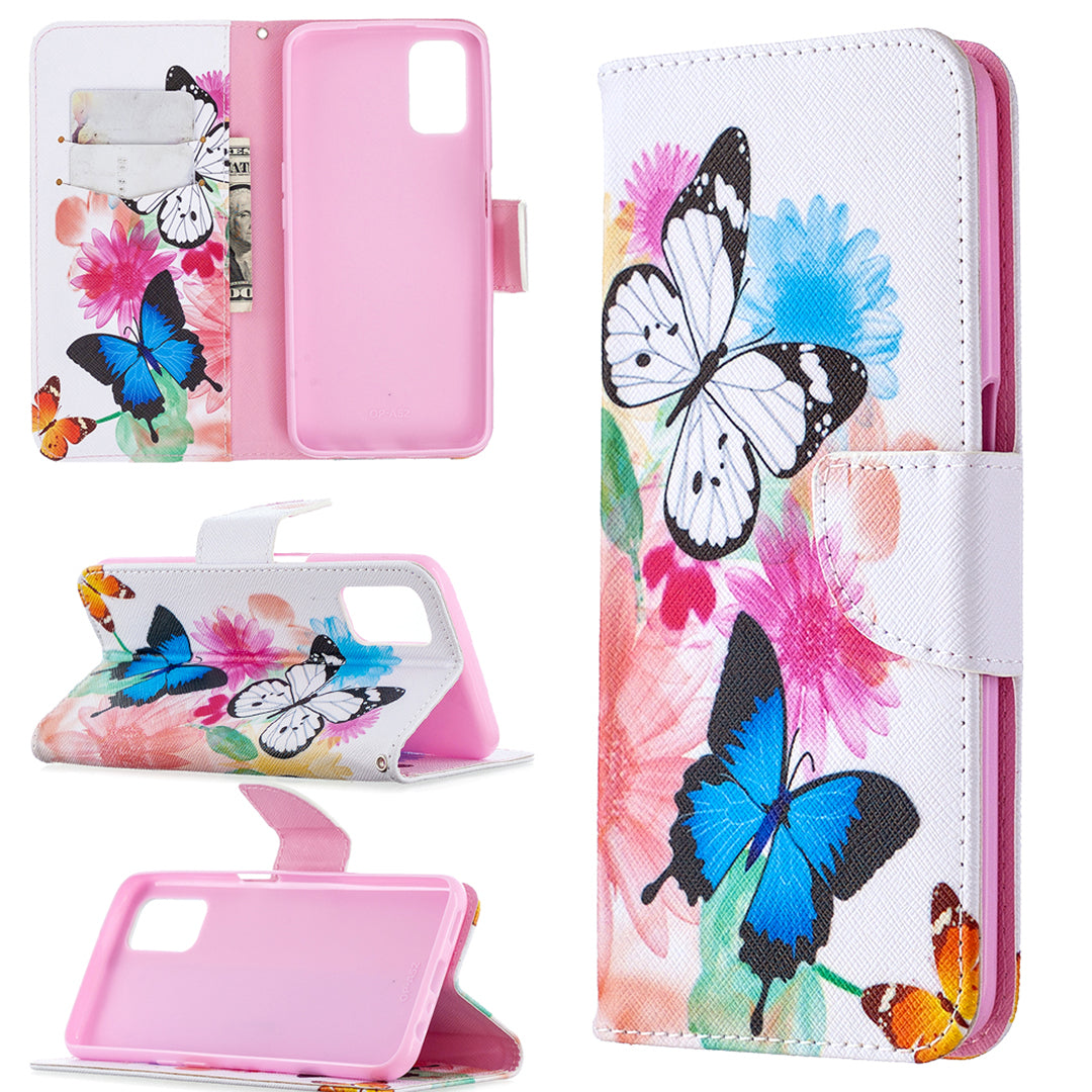 Pattern Printing Leather Wallet Case for OPPO A72/A52/A92