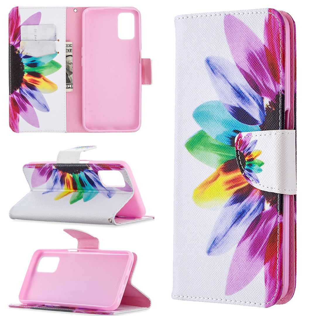 Pattern Printing Leather Wallet Case for OPPO A72/A52/A92