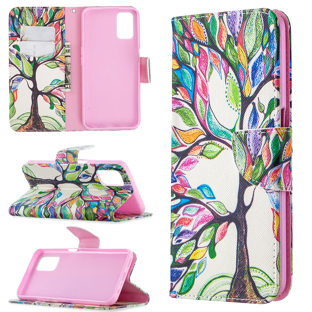 Pattern Printing Leather Wallet Case for OPPO A72/A52/A92