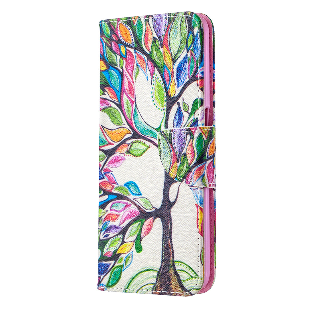 Pattern Printing Leather Wallet Case for OPPO A72/A52/A92