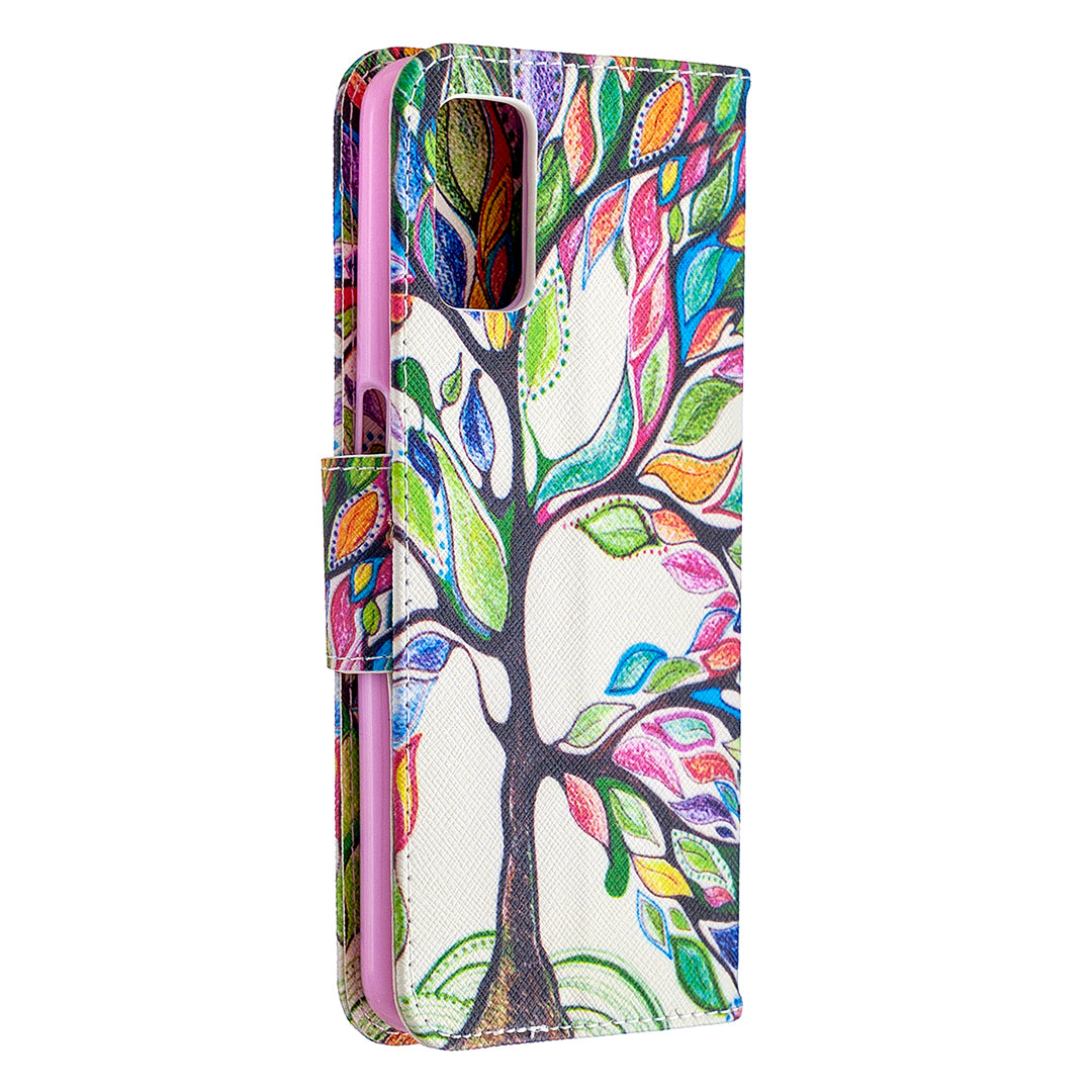 Pattern Printing Leather Wallet Case for OPPO A72/A52/A92