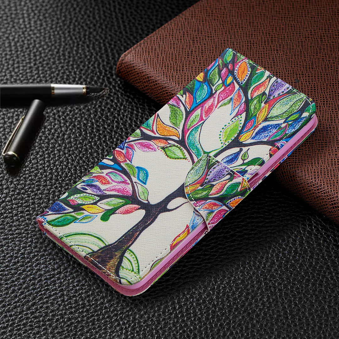 Pattern Printing Leather Wallet Case for OPPO A72/A52/A92