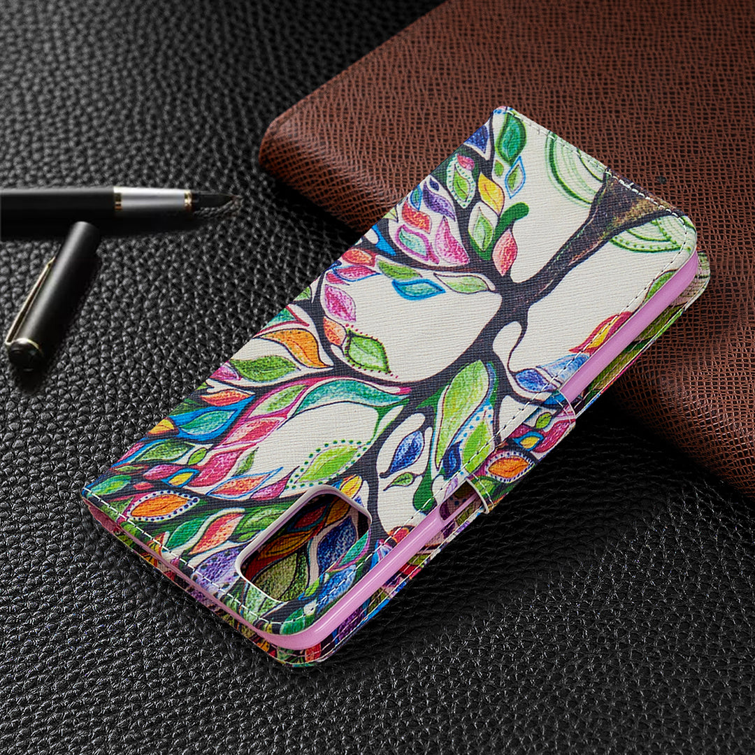 Pattern Printing Leather Wallet Case for OPPO A72/A52/A92