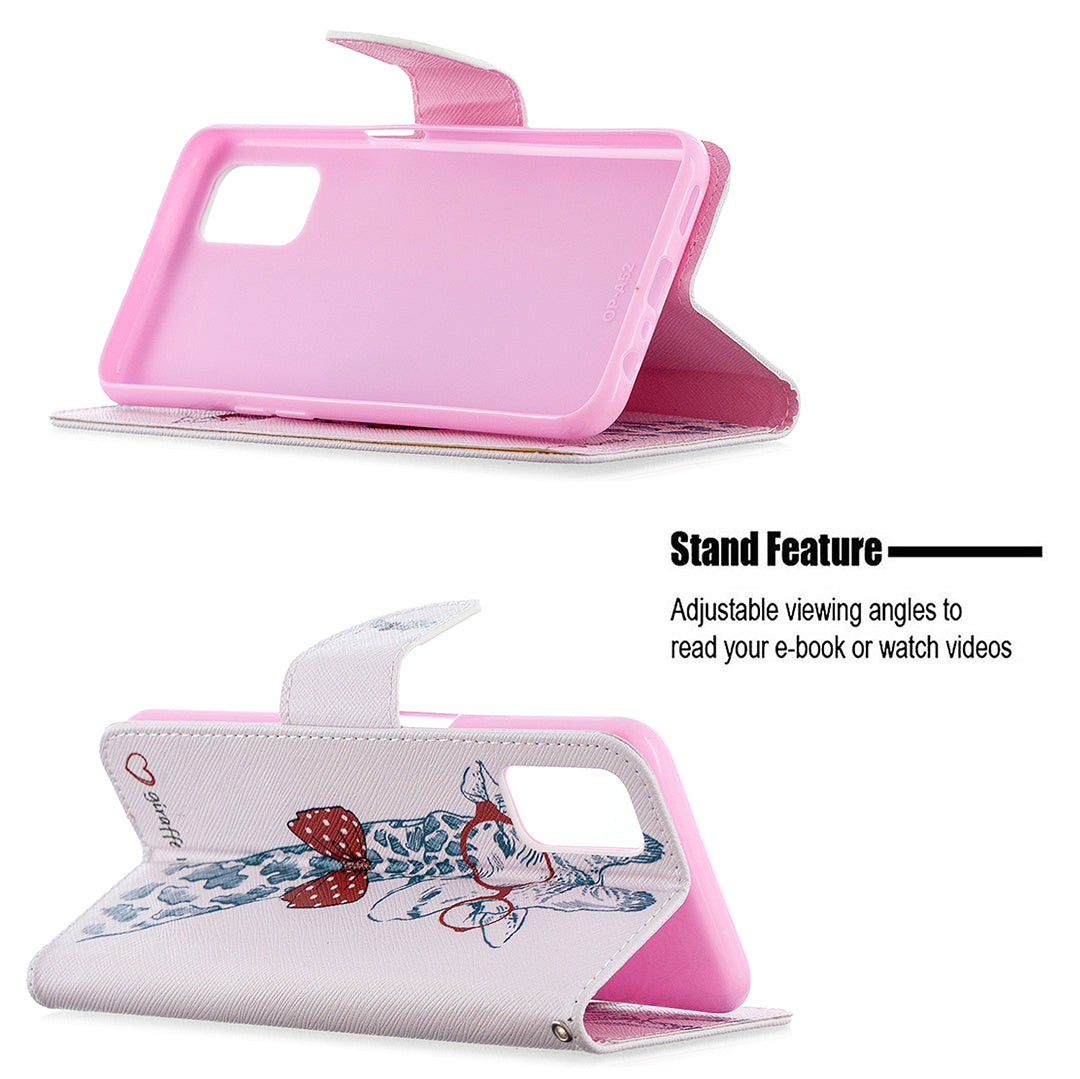 Pattern Printing Leather Wallet Case for OPPO A72/A52/A92