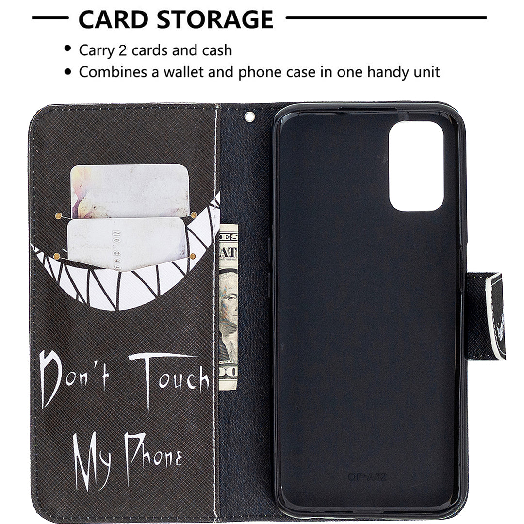 Pattern Printing Leather Wallet Case for OPPO A72/A52/A92
