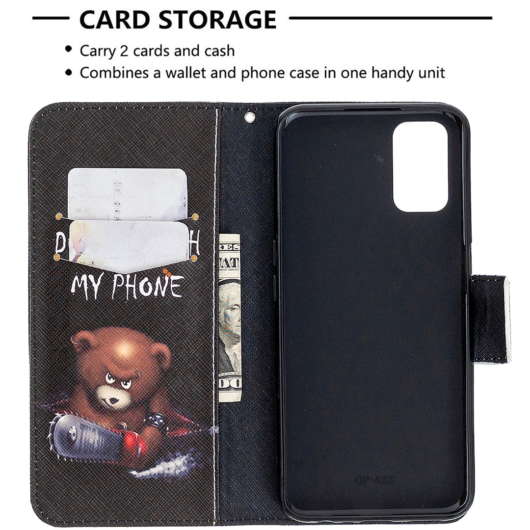 Pattern Printing Leather Wallet Case for OPPO A72/A52/A92