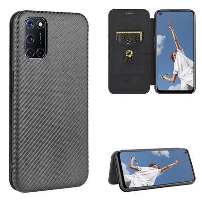 Carbon Fiber Skin Auto-absorbed Leather Cover for Oppo A92/A72/A52