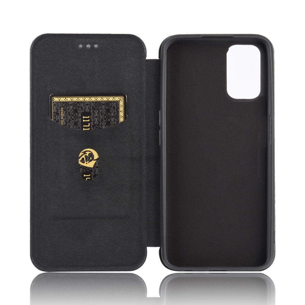 Carbon Fiber Skin Auto-absorbed Leather Cover for Oppo A92/A72/A52