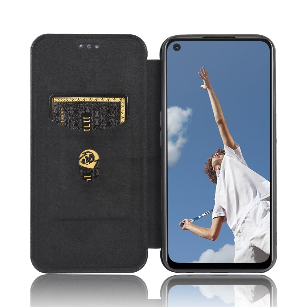 Carbon Fiber Skin Auto-absorbed Leather Cover for Oppo A92/A72/A52