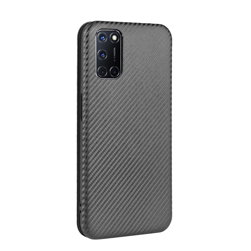 Carbon Fiber Skin Auto-absorbed Leather Cover for Oppo A92/A72/A52