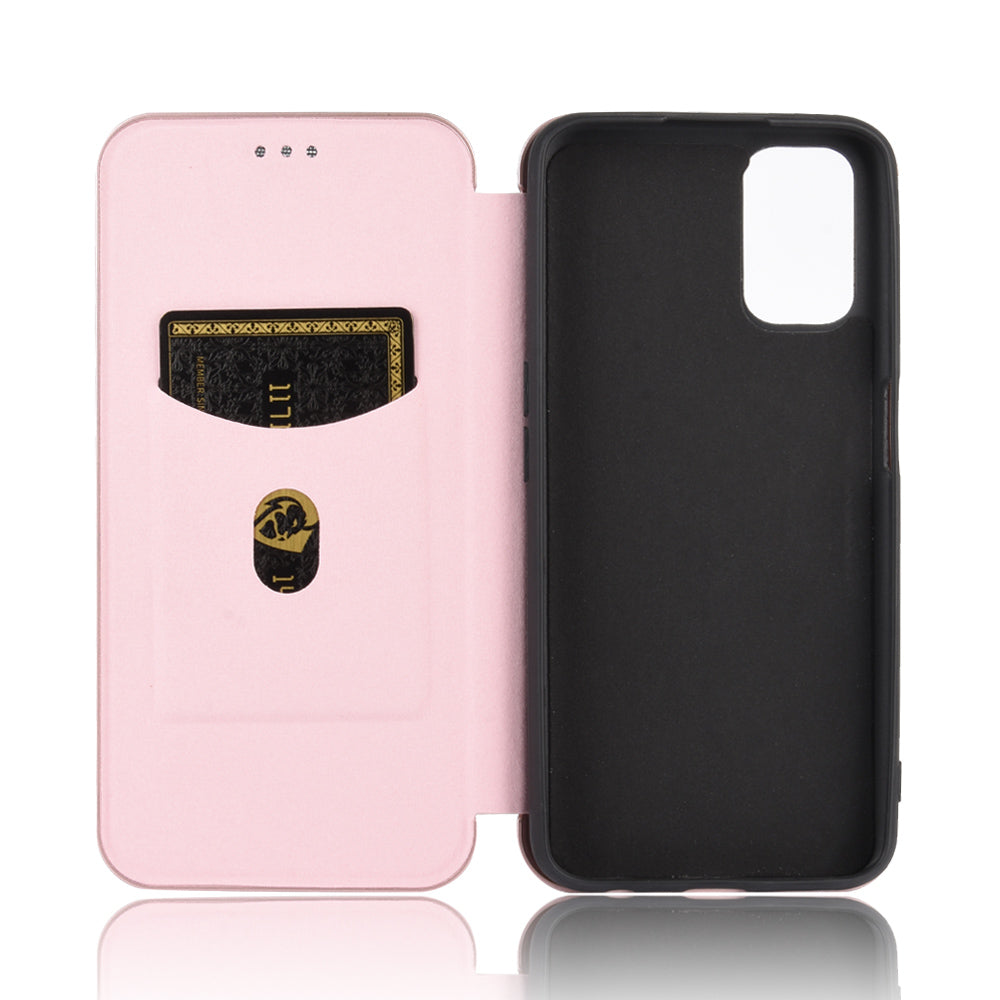 Carbon Fiber Skin Auto-absorbed Leather Cover for Oppo A92/A72/A52
