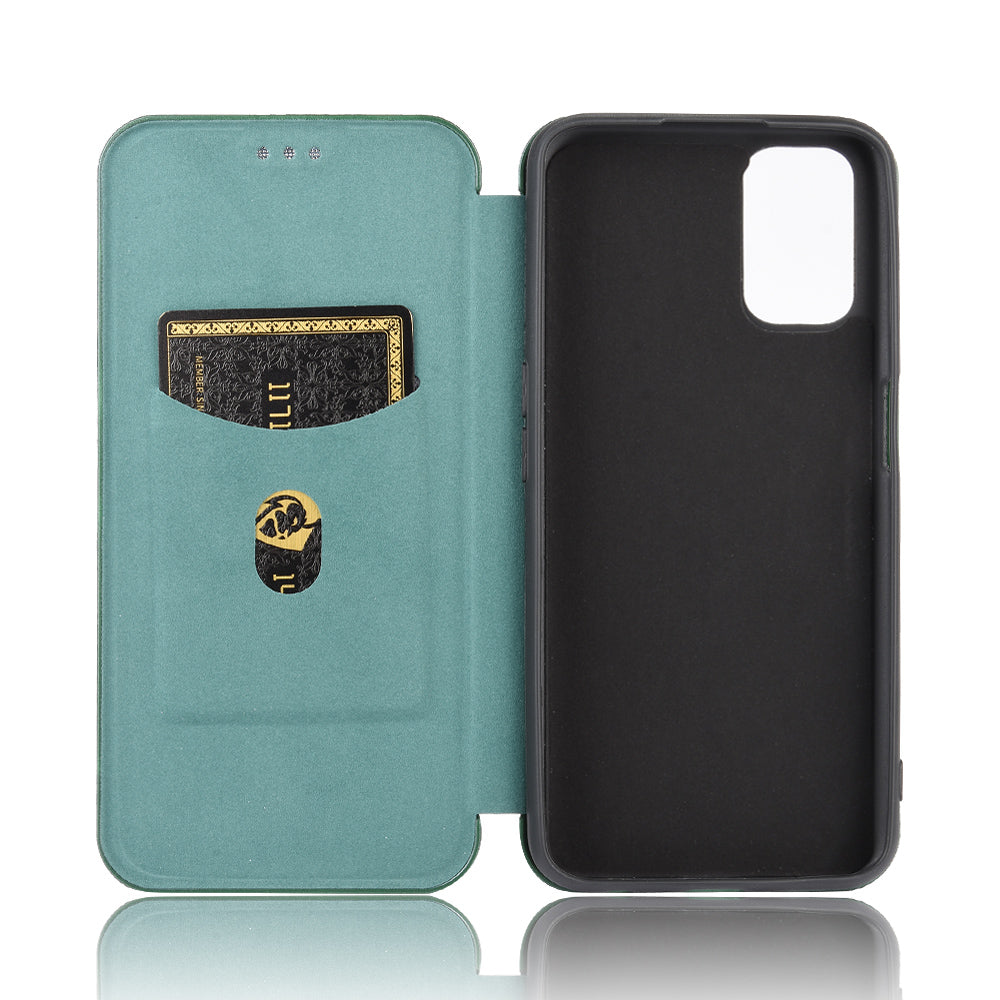 Carbon Fiber Skin Auto-absorbed Leather Cover for Oppo A92/A72/A52
