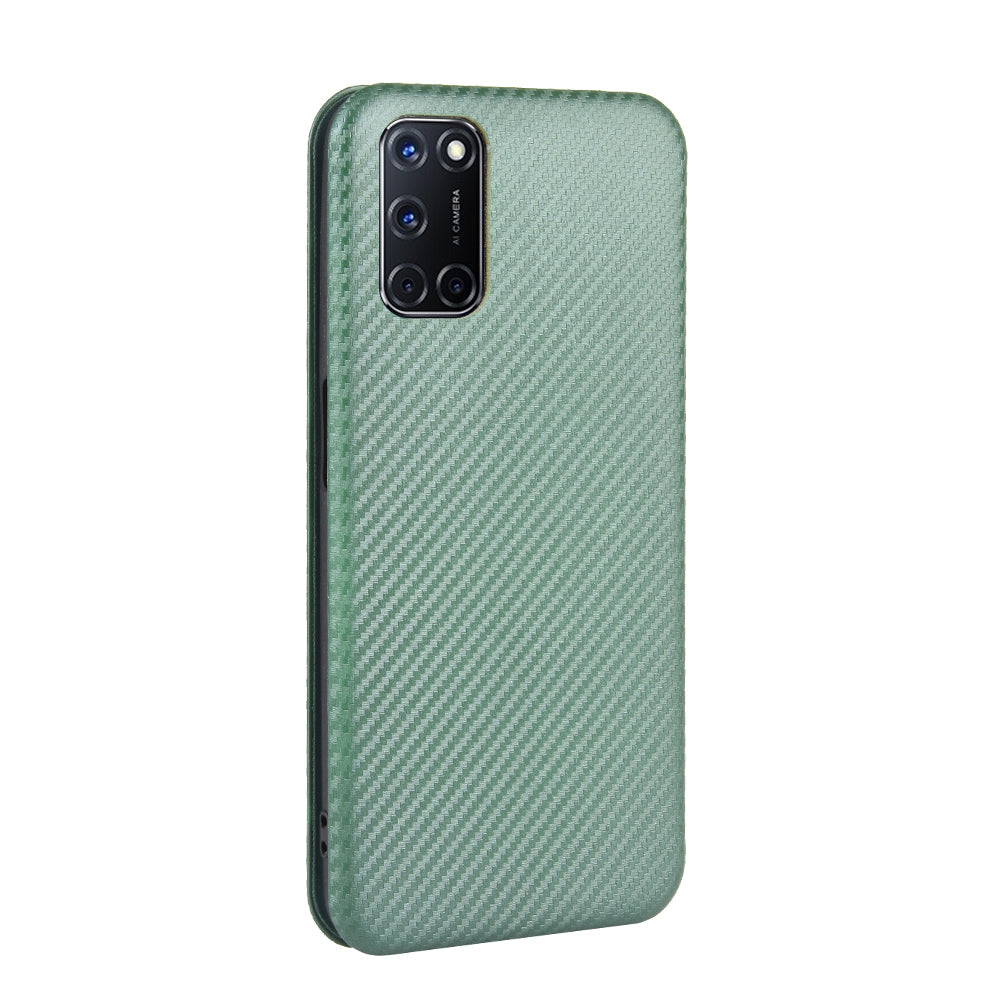 Carbon Fiber Skin Auto-absorbed Leather Cover for Oppo A92/A72/A52