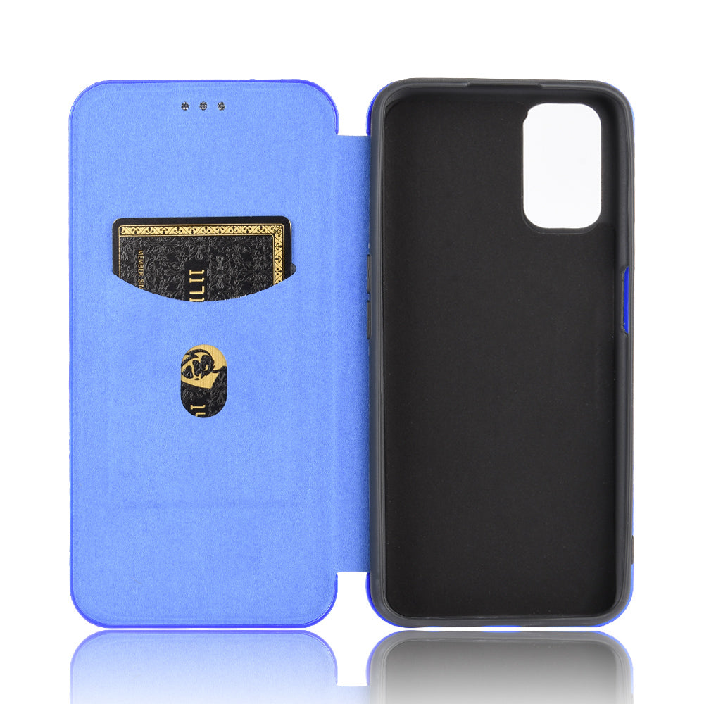 Carbon Fiber Skin Auto-absorbed Leather Cover for Oppo A92/A72/A52