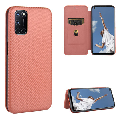 Carbon Fiber Skin Auto-absorbed Leather Cover for Oppo A92/A72/A52