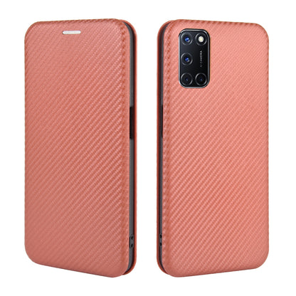 Carbon Fiber Skin Auto-absorbed Leather Cover for Oppo A92/A72/A52