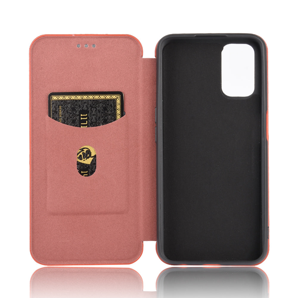 Carbon Fiber Skin Auto-absorbed Leather Cover for Oppo A92/A72/A52