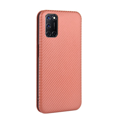 Carbon Fiber Skin Auto-absorbed Leather Cover for Oppo A92/A72/A52
