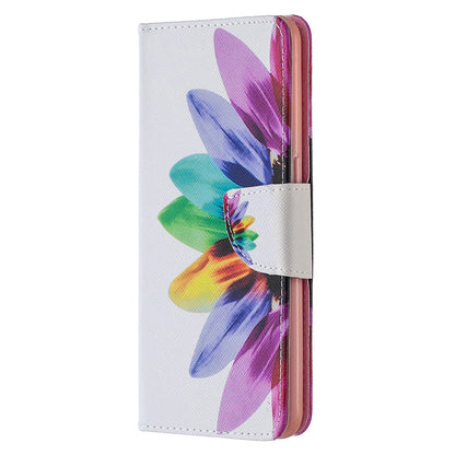 Pattern Printing Leather Wallet Protective Case for Oppo Reno4 5G
