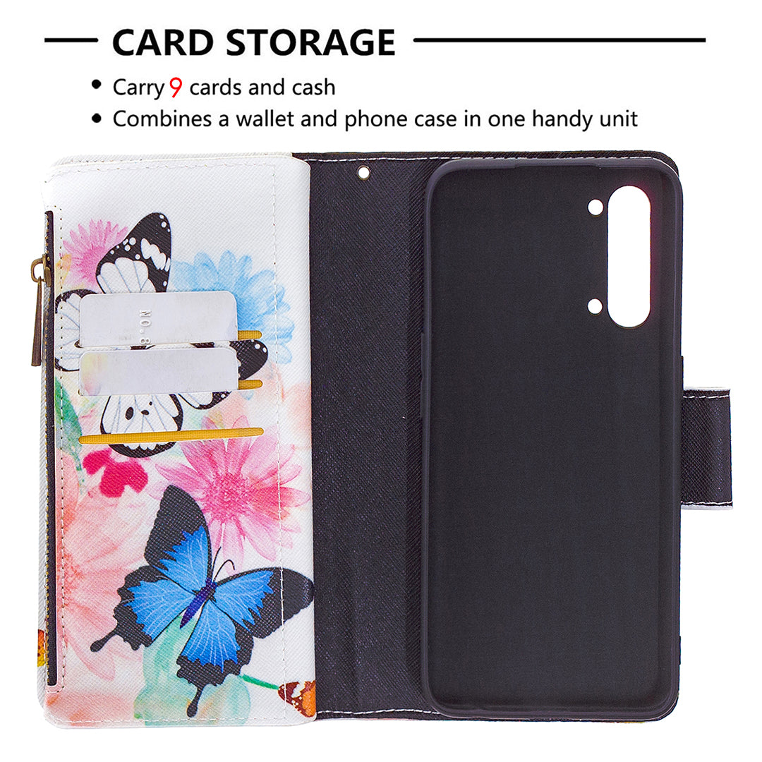 BF03 Pattern Printing Zipper Wallet Leather Phone Case for Oppo Find X2 Lite
