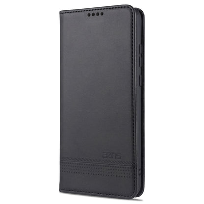 AZNS Magnetic Suction Wallet Stand Leather Mobile Shell Case for OPPO A15