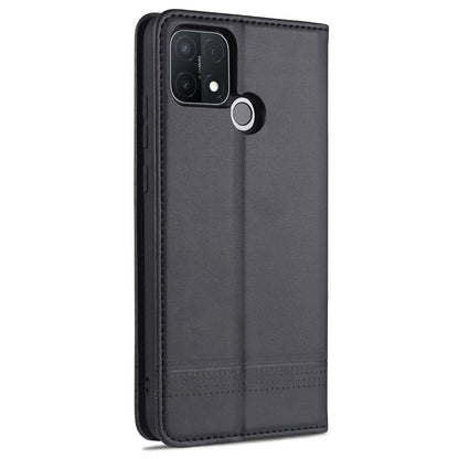 AZNS Magnetic Suction Wallet Stand Leather Mobile Shell Case for OPPO A15
