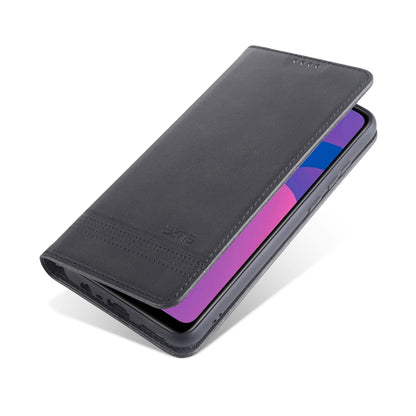 AZNS Magnetic Suction Wallet Stand Leather Mobile Shell Case for OPPO A15
