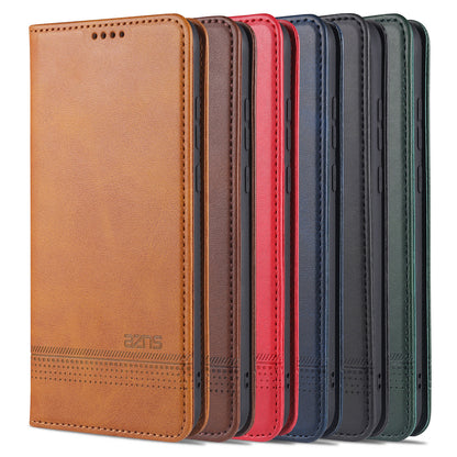 AZNS Magnetic Suction Wallet Stand Leather Mobile Shell Case for OPPO A15