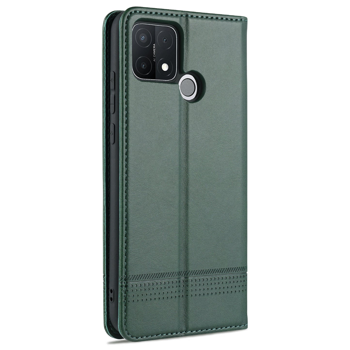 AZNS Magnetic Suction Wallet Stand Leather Mobile Shell Case for OPPO A15