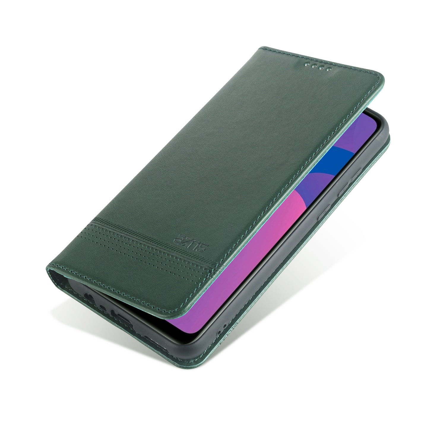AZNS Magnetic Suction Wallet Stand Leather Mobile Shell Case for OPPO A15
