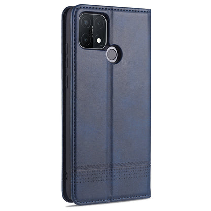 AZNS Magnetic Suction Wallet Stand Leather Mobile Shell Case for OPPO A15