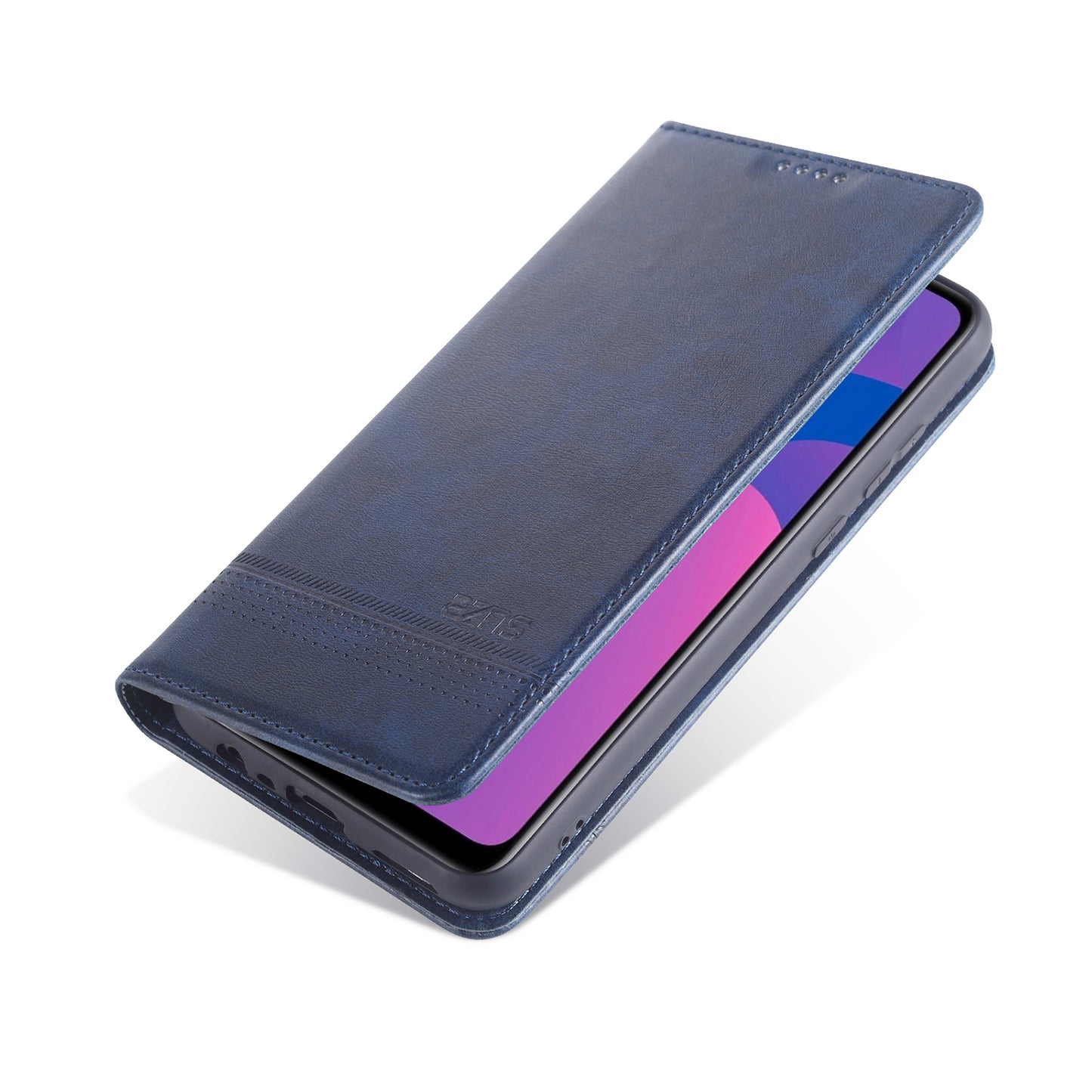 AZNS Magnetic Suction Wallet Stand Leather Mobile Shell Case for OPPO A15