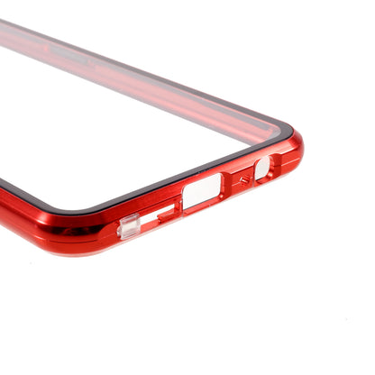 Double-sided Tempered Glass + Metal Frame Magnetic Lock Phone Case for Oppo A32 (2020)/A53(2020)