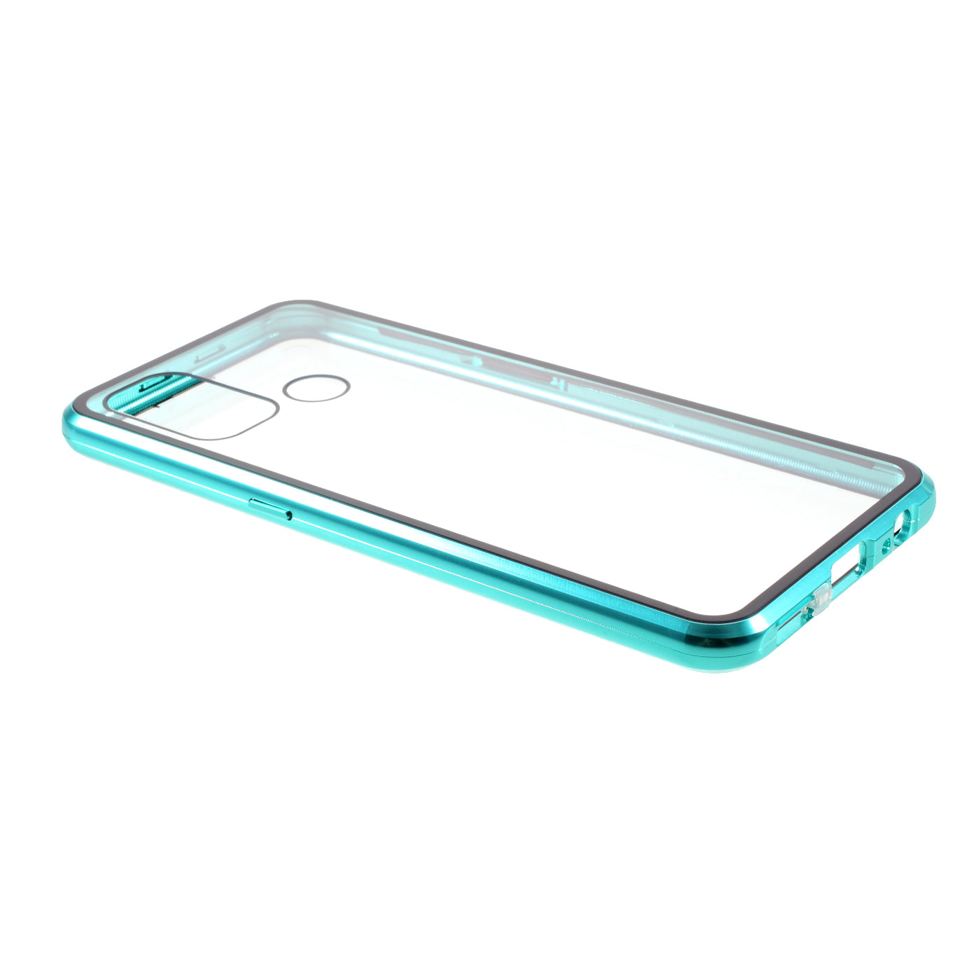 Double-sided Tempered Glass + Metal Frame Magnetic Lock Phone Case for Oppo A32 (2020)/A53(2020)