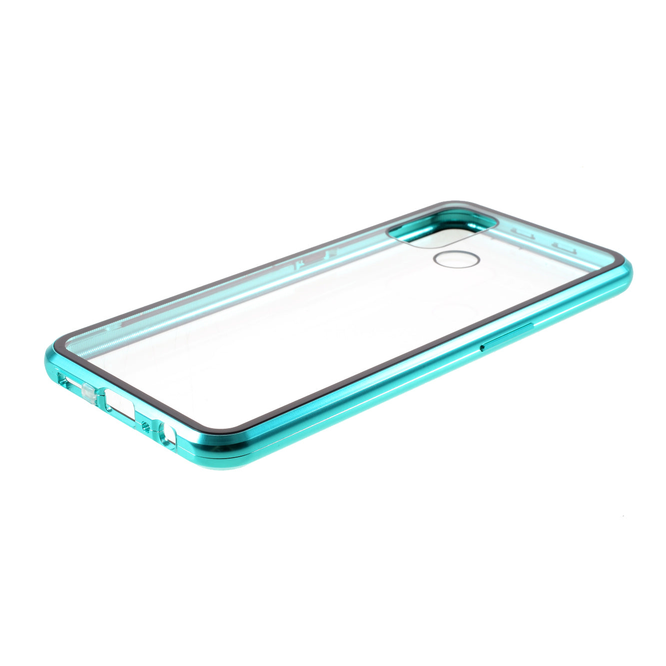 Double-sided Tempered Glass + Metal Frame Magnetic Lock Phone Case for Oppo A32 (2020)/A53(2020)