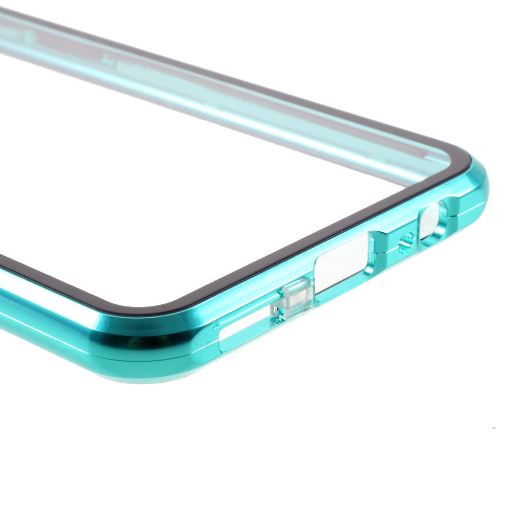 Double-sided Tempered Glass + Metal Frame Magnetic Lock Phone Case for Oppo A32 (2020)/A53(2020)