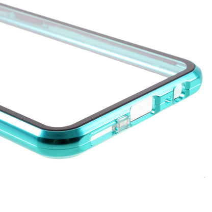 Double-sided Tempered Glass + Metal Frame Magnetic Lock Phone Case for Oppo A32 (2020)/A53(2020)