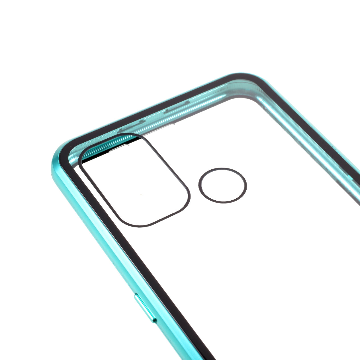 Double-sided Tempered Glass + Metal Frame Magnetic Lock Phone Case for Oppo A32 (2020)/A53(2020)