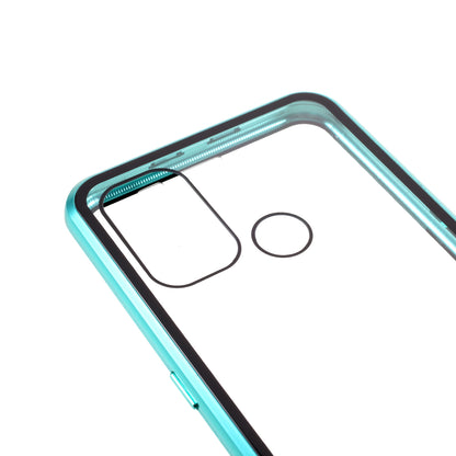 Double-sided Tempered Glass + Metal Frame Magnetic Lock Phone Case for Oppo A32 (2020)/A53(2020)