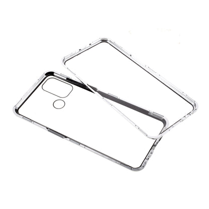 Double-sided Tempered Glass + Metal Frame Magnetic Lock Phone Case for Oppo A32 (2020)/A53(2020)