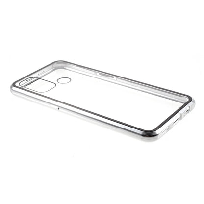 Double-sided Tempered Glass + Metal Frame Magnetic Lock Phone Case for Oppo A32 (2020)/A53(2020)