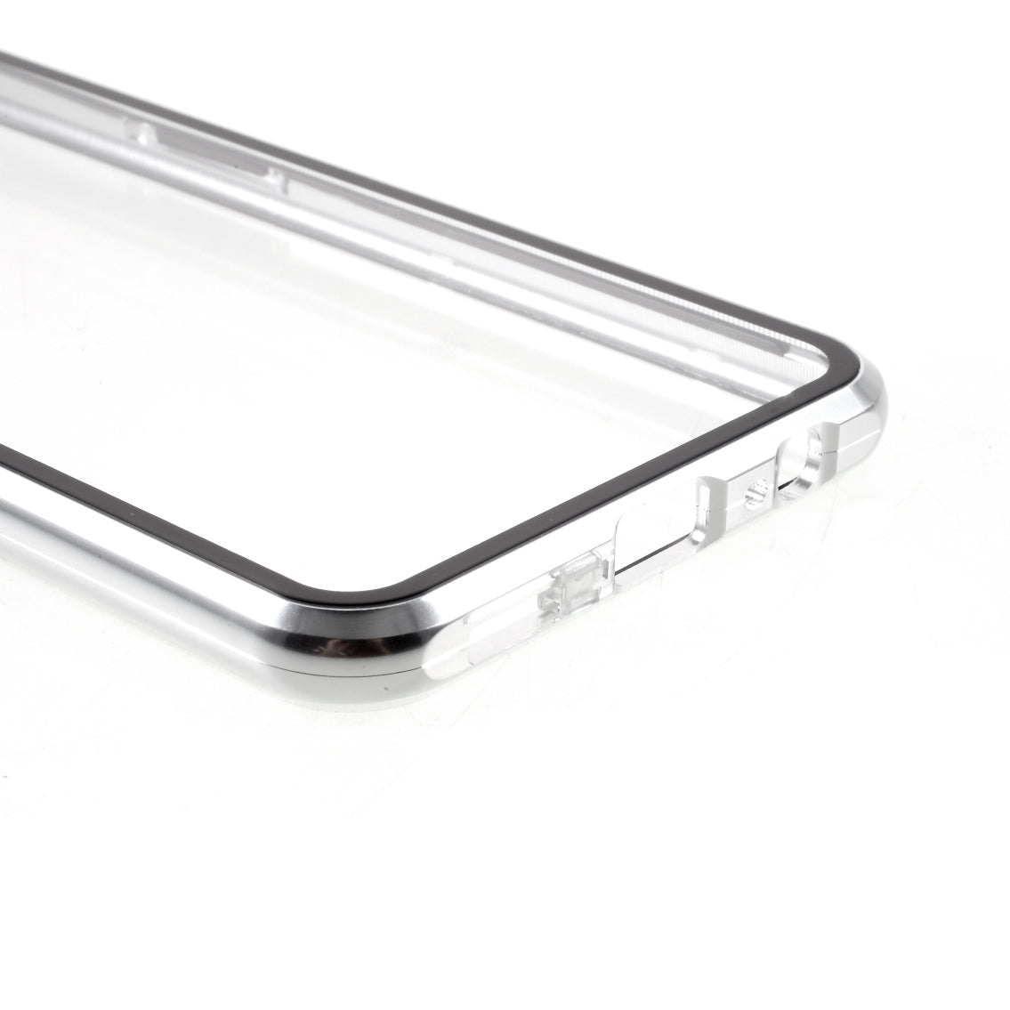 Double-sided Tempered Glass + Metal Frame Magnetic Lock Phone Case for Oppo A32 (2020)/A53(2020)