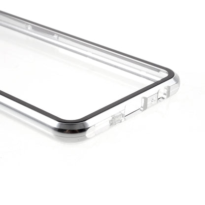 Double-sided Tempered Glass + Metal Frame Magnetic Lock Phone Case for Oppo A32 (2020)/A53(2020)