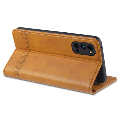 AZNS Auto-absorbed Magnetic Stand Wallet Leather Mobile Shell Case for Oppo Reno4 Pro 5G / Reno4 5G