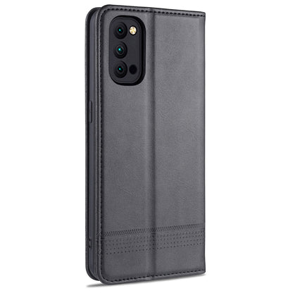 AZNS Auto-absorbed Magnetic Stand Wallet Leather Mobile Shell Case for Oppo Reno4 Pro 5G / Reno4 5G