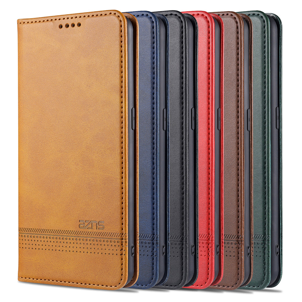 AZNS Auto-absorbed Magnetic Stand Wallet Leather Mobile Shell Case for Oppo Reno4 Pro 5G / Reno4 5G