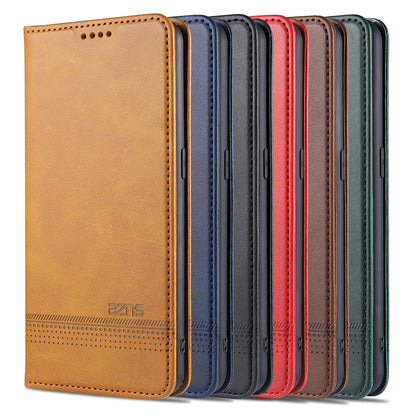 AZNS Auto-absorbed Magnetic Stand Wallet Leather Mobile Shell Case for Oppo Reno4 Pro 5G / Reno4 5G