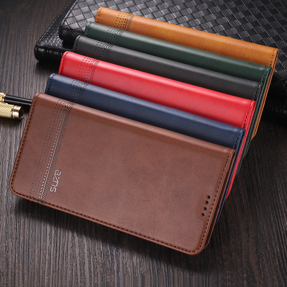 AZNS Auto-absorbed Magnetic Stand Wallet Leather Mobile Shell Case for Oppo Reno4 Pro 5G / Reno4 5G